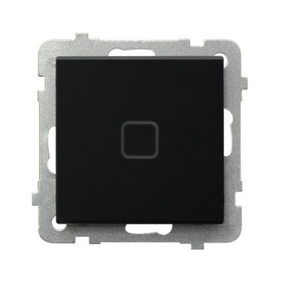 Wyłącznik dotykowy pojedynczy schodowy / krzyżowy SONATA Touch - czarne szkło mrożone