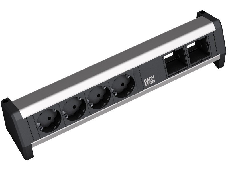 Bachmann Gniazdo nablatowe DESK 4x230V Schuko + 2x moduł pusty