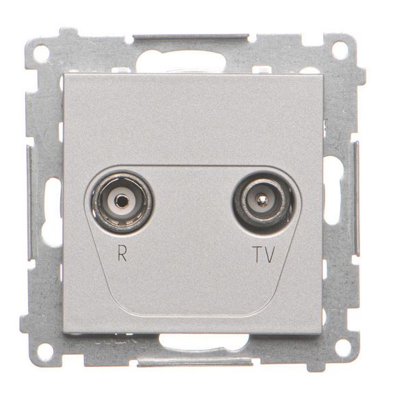 Kontakt Simon Gniazdo antenowe R-TV końcowe separowane Simon 55 - aluminium mat
