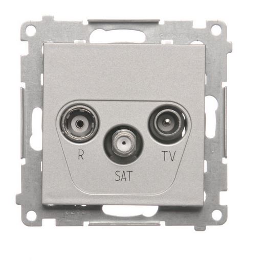 Kontakt Simon Gniazdo antenowe R-TV-SAT końcowe/zakończeniowe Simon 55 - aluminium mat