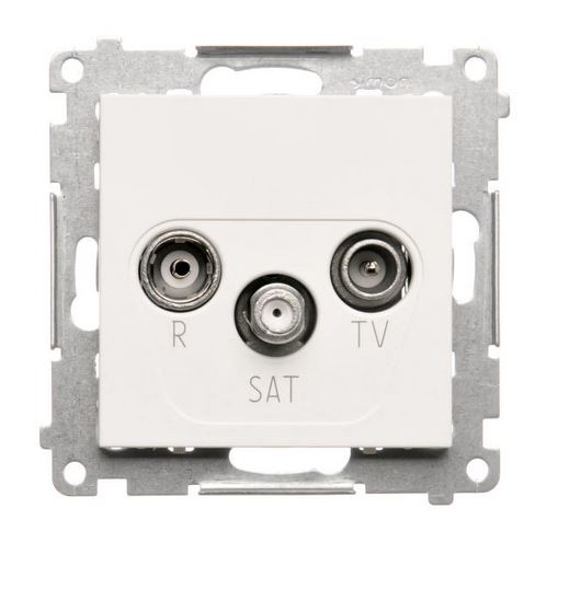 Kontakt Simon Gniazdo antenowe R-TV-SAT końcowe/zakończeniowe Simon 55 - biały mat