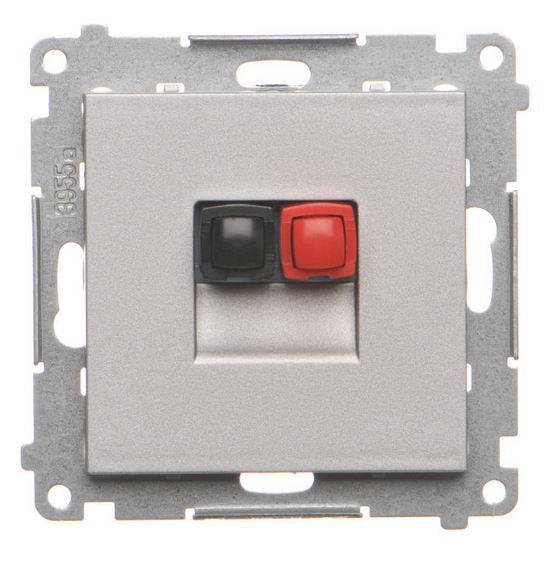 Kontakt Simon Gniazdo głośnikowe 1-krotne 25 mm2 Simon 55 - aluminium mat