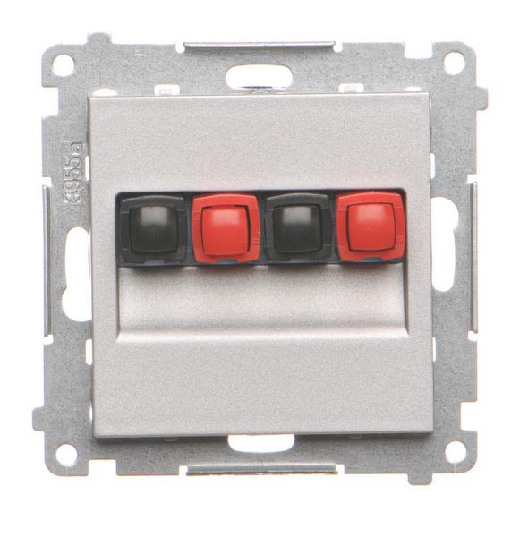 Kontakt Simon Gniazdo głośnikowe 2-krotne 25 mm2 Simon 55 - aluminium mat