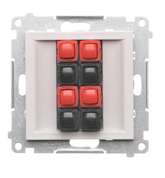 Kontakt Simon Gniazdo głośnikowe 4-krotne 25 mm2 Simon 55 - jasnoszary mat