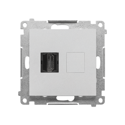 Kontakt Simon Gniazdo HDMI Simon 55 - aluminium mat