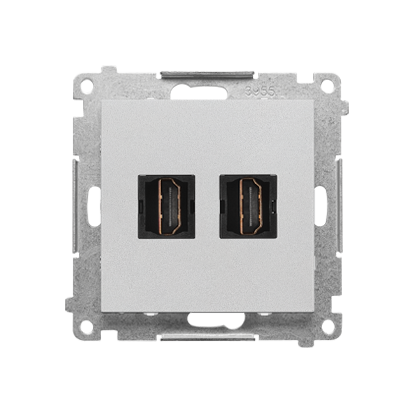 Kontakt Simon Gniazdo HDMI podwójne Simon 55 - aluminium mat