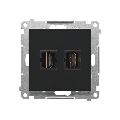 Kontakt Simon Gniazdo HDMI podwójne Simon 55 - czarny mat