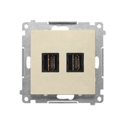Kontakt Simon Gniazdo HDMI podwójne Simon 55 - szampański mat