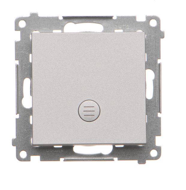 Wyłącznik pojedynczy z podświetleniem LED Simon 55 - aluminium mat