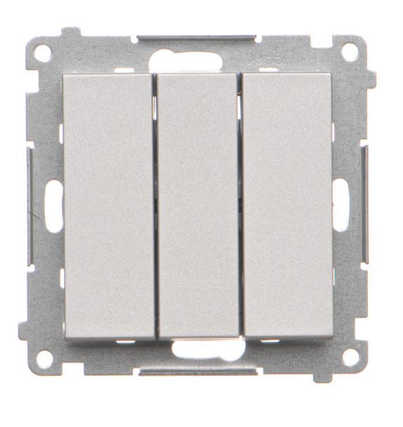 Wyłącznik potrójny Simon 55 - aluminium mat