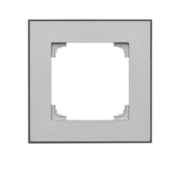 Kontakt Simon Ramka pojedyncza DUO Simon 55 - aluminium podstawa czarna