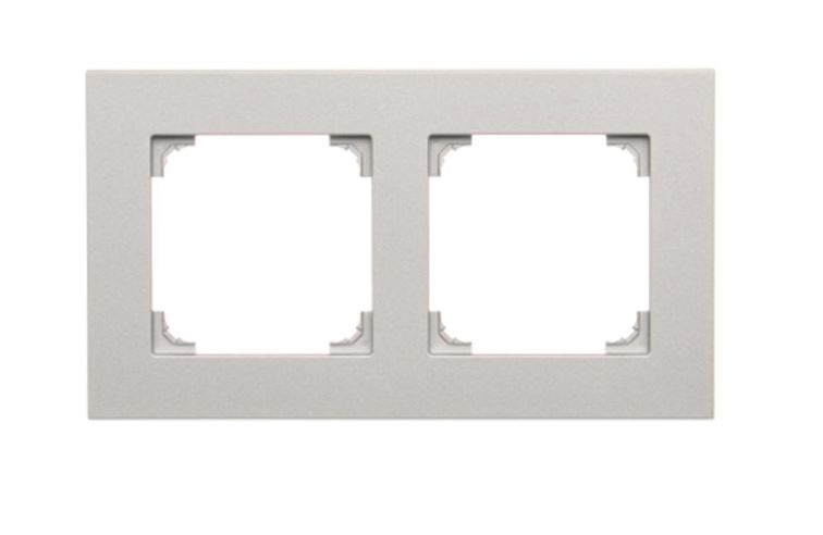 Kontakt Simon Ramka podwójna LINE Simon 55 - aluminium mat