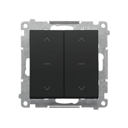 Kontakt Simon Przycisk żaluzjowy podwójny 1-0-2 Simon 55 - czarny mat