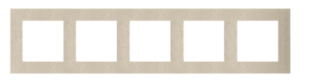 Kontakt Simon Ramka pięciokrotna Nature Simon 55 - inox szampański