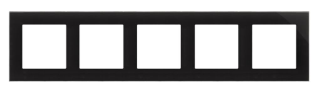 Kontakt Simon Ramka pięciokrotna Nature Simon 55 - szkło classic czarne