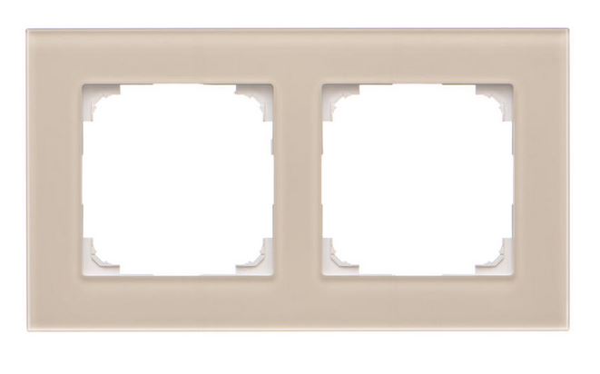 Kontakt Simon Ramka podwójna Nature Simon 55 - szkło mrożone kremowe