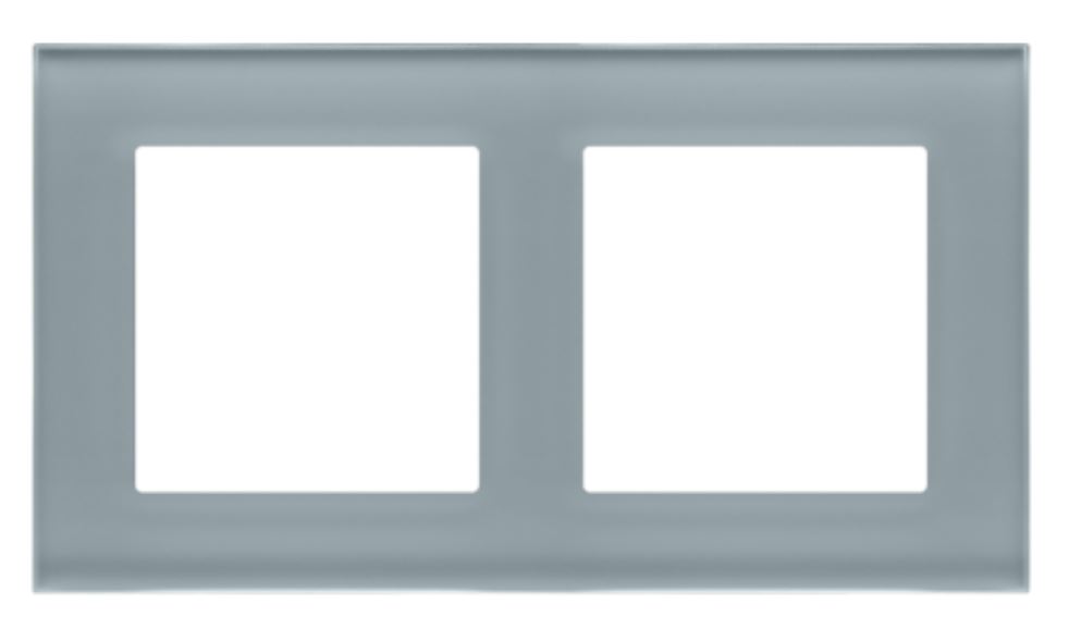 Kontakt Simon Ramka podwójna Nature Simon 55 - szkło mrożone szare