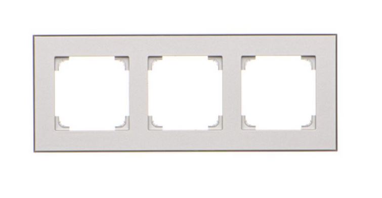 Kontakt Simon Ramka potrójna DUO Simon 55 - aluminium podstawa czarna