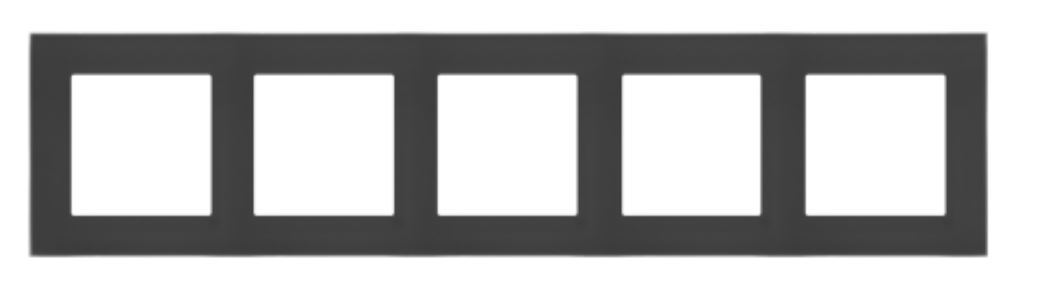 Kontakt Simon Ramka pięciokrotna Nature Simon 55 - szkło mrożone czarne