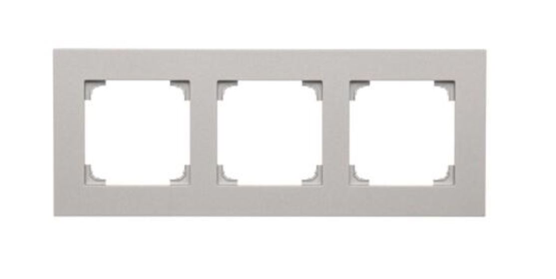 Kontakt Simon Ramka potrójna LINE Simon 55 - aluminium mat
