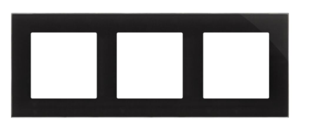 Kontakt Simon Ramka potrójna Nature Simon 55 - szkło classic czarne