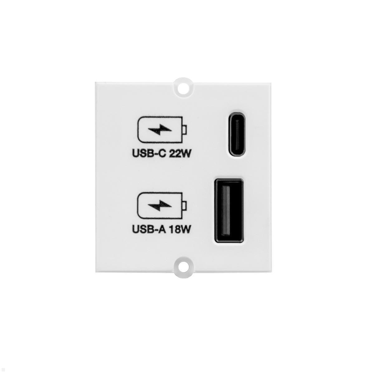 Bachmann Ładowarka USB A+C 5V 2.4 - biały