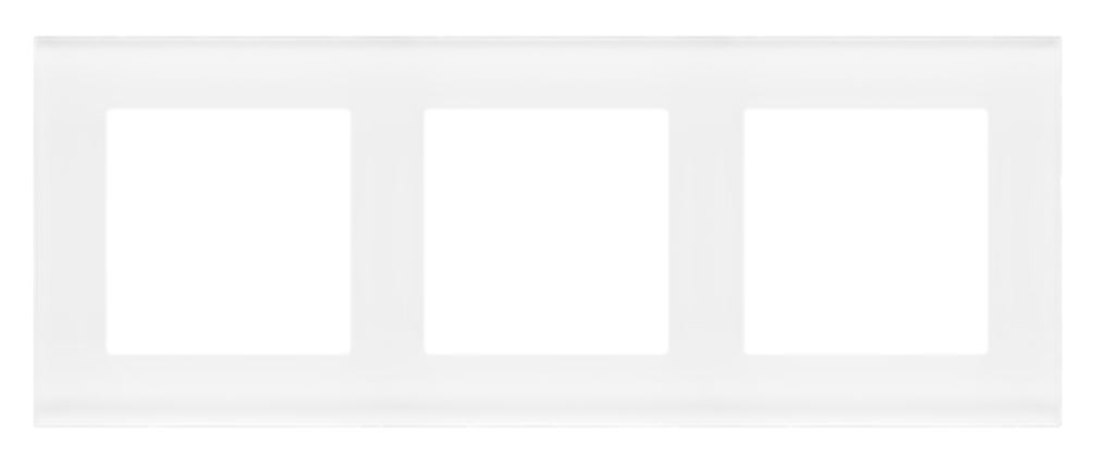 Kontakt Simon Ramka potrójna Nature Simon 55 - szkło mrożone białe