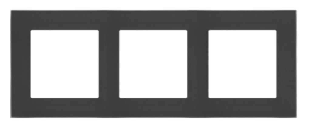 Kontakt Simon Ramka potrójna Nature Simon 55 - szkło mrożone czarne