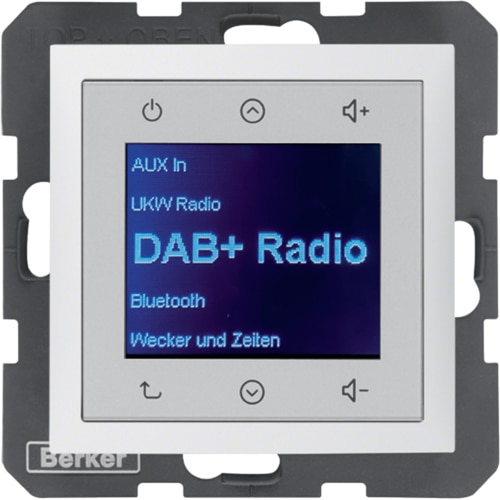 Berker Radio podtynkowe Bluetooth Dab+ B.3/B.7/B.Kwadrat - biały mat, bez głośnika
