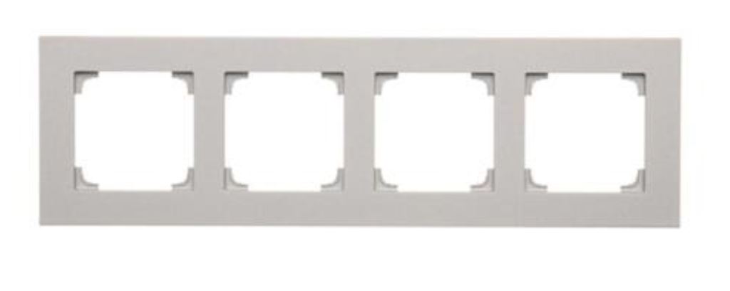 Kontakt Simon Ramka poczwórna LINE Simon 55 - aluminium mat