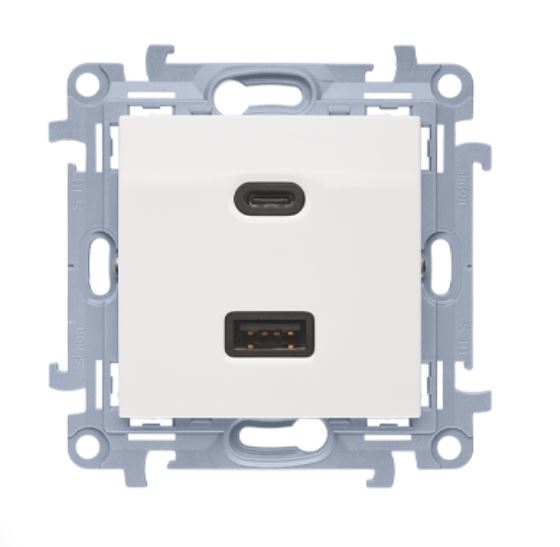 Kontakt Simon USB A+C Simon 10 - biały