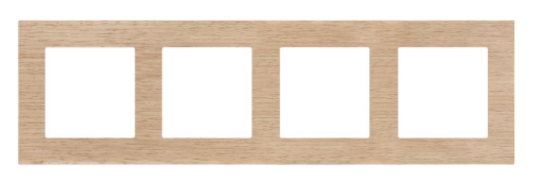 Kontakt Simon Ramka poczwórna Nature Simon 55 - dąb jasny