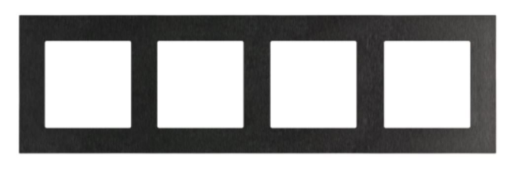 Kontakt Simon Ramka poczwórna Nature Simon 55 - inox czarny