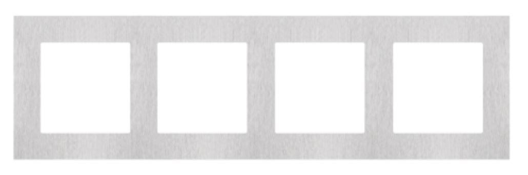 Kontakt Simon Ramka poczwórna Nature Simon 55 - inox klasyczny