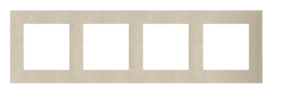 Kontakt Simon Ramka poczwórna Nature Simon 55 - inox szampański