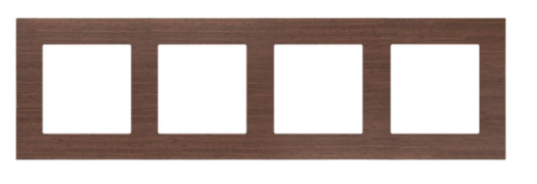 Kontakt Simon Ramka poczwórna Nature Simon 55 - orzech