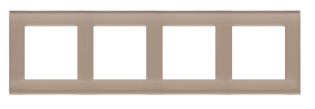 Kontakt Simon Ramka poczwórna Nature Simon 55 - szkło mrożone beżowe