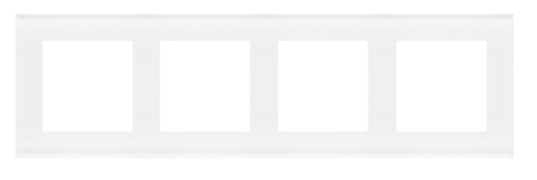 Kontakt Simon Ramka poczwórna Nature Simon 55 - szkło mrożone białe