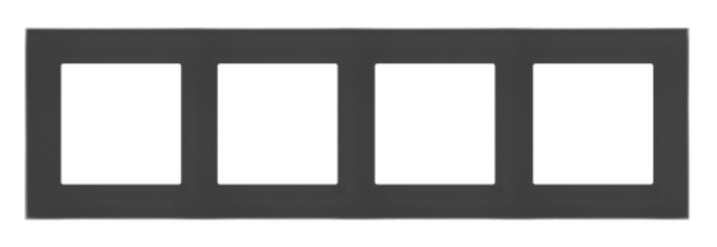 Kontakt Simon Ramka poczwórna Nature Simon 55 - szkło mrożone czarne