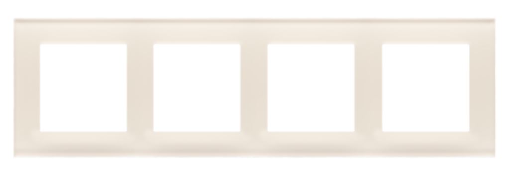 Kontakt Simon Ramka poczwórna Nature Simon 55 - szkło mrożone kremowe