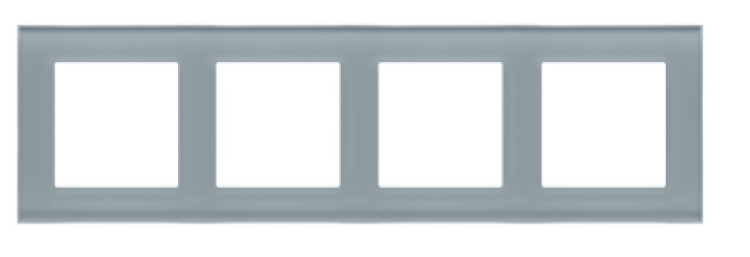 Kontakt Simon Ramka poczwórna Nature Simon 55 - szkło mrożone szare