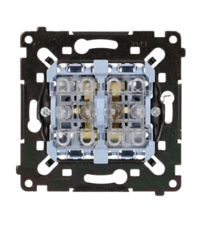 Mechanizm wyłącznika podwójnego z podświetleniem LED Simon 55
