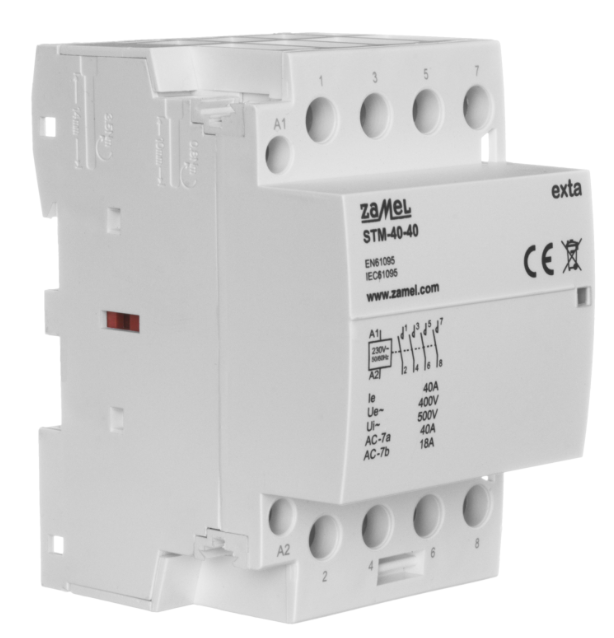 Stycznik modułowy Zamel STM-40-40 40A, 4xNO, 230V AC
