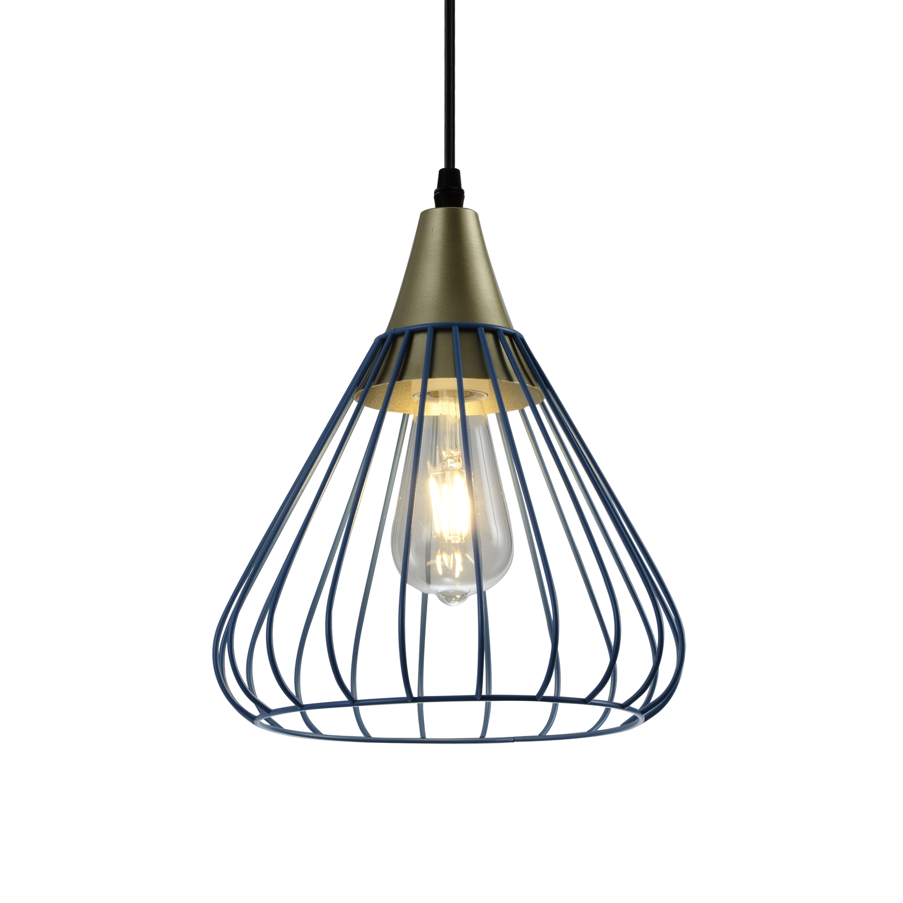 Lampa wisząca TESS E27 - niebieski