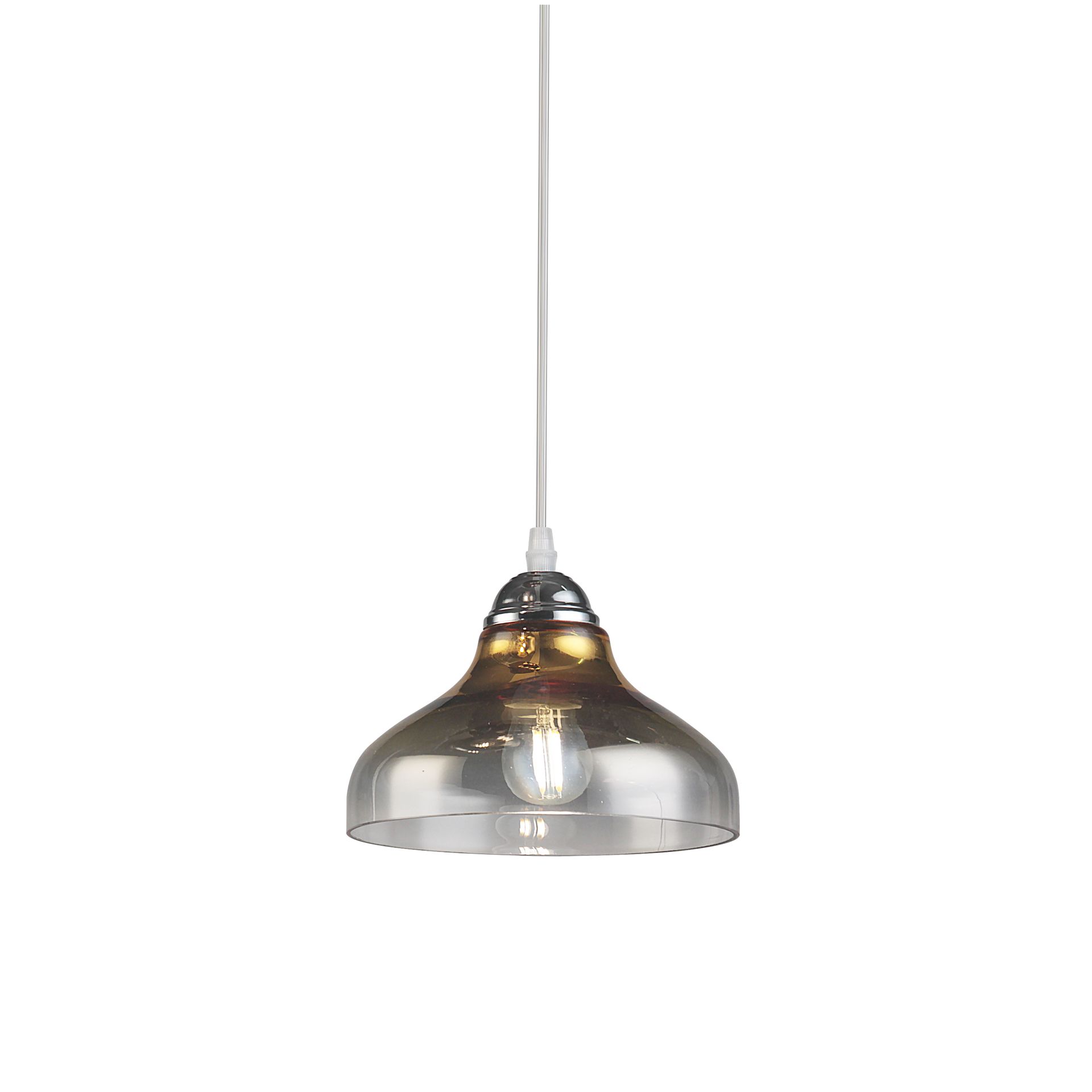 Lampa wisząca MARITE E27 - dymiony/złoty