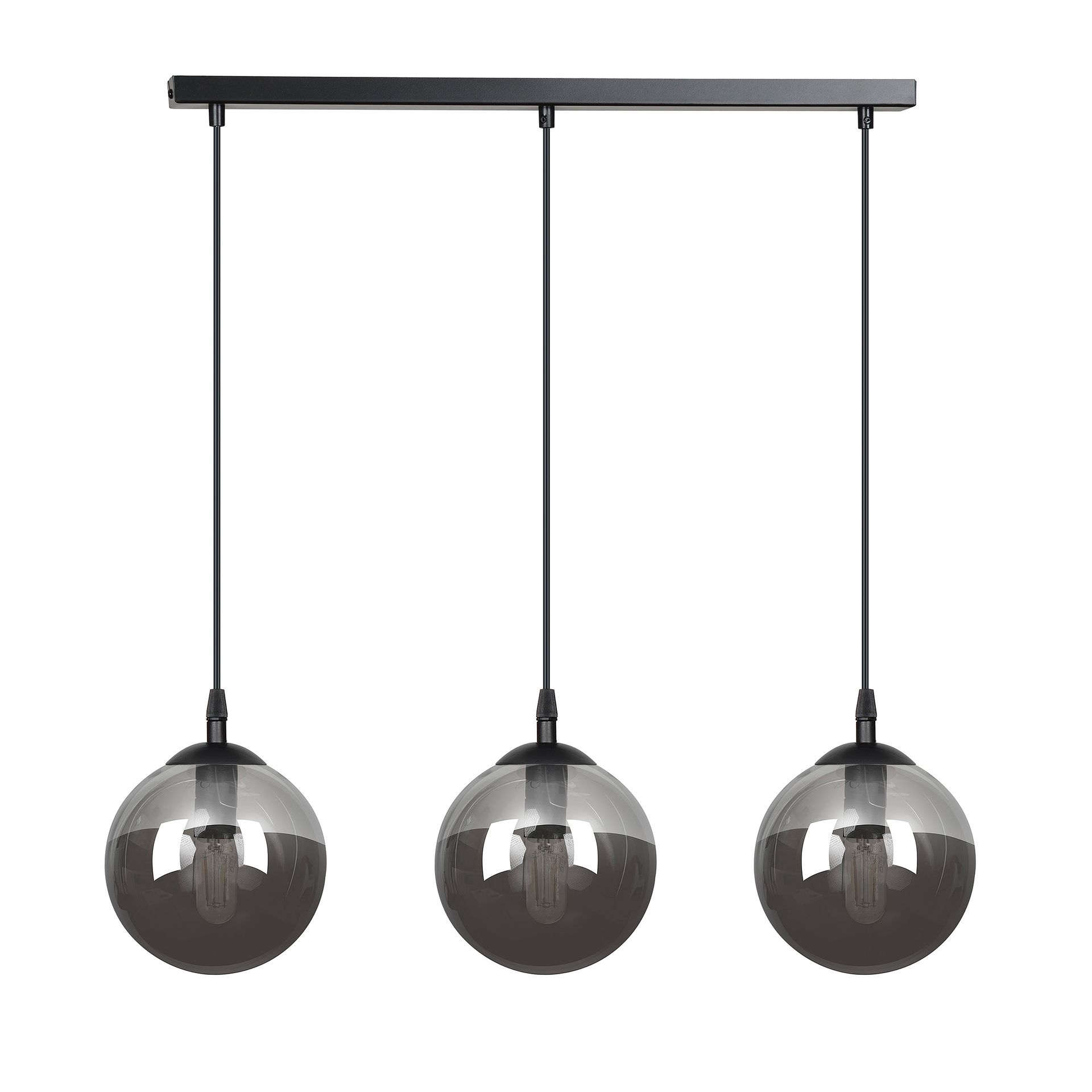 Lampa wisząca COSMO 3 BL 3xE14 - czarny/dymiony