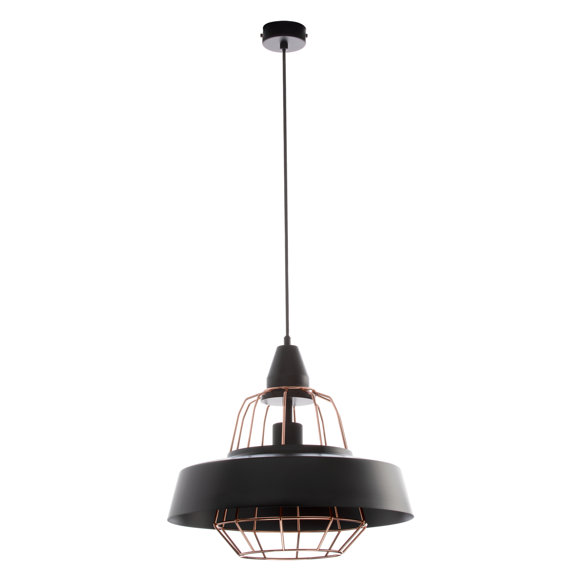 Lampa wisząca ROCCO 1P E27 - czarny/miedziany