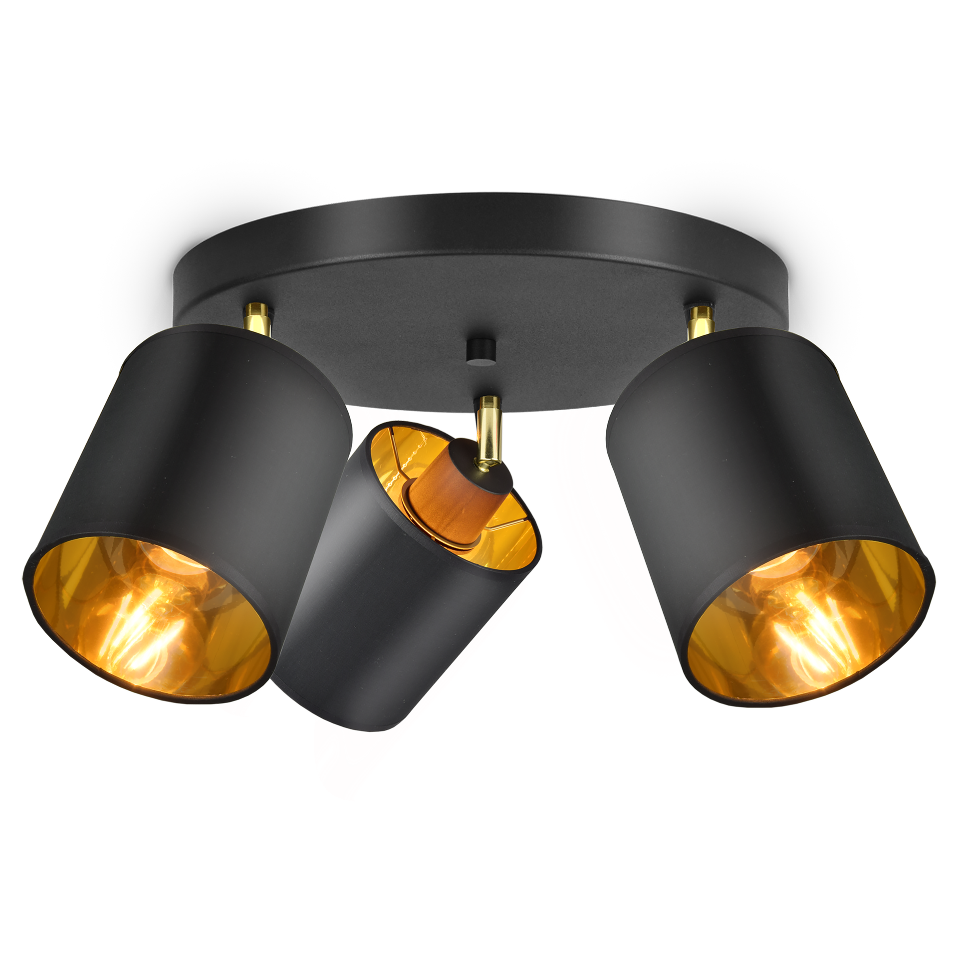 Lampa sufitowa BATI 3xE27 - czarny/złoty