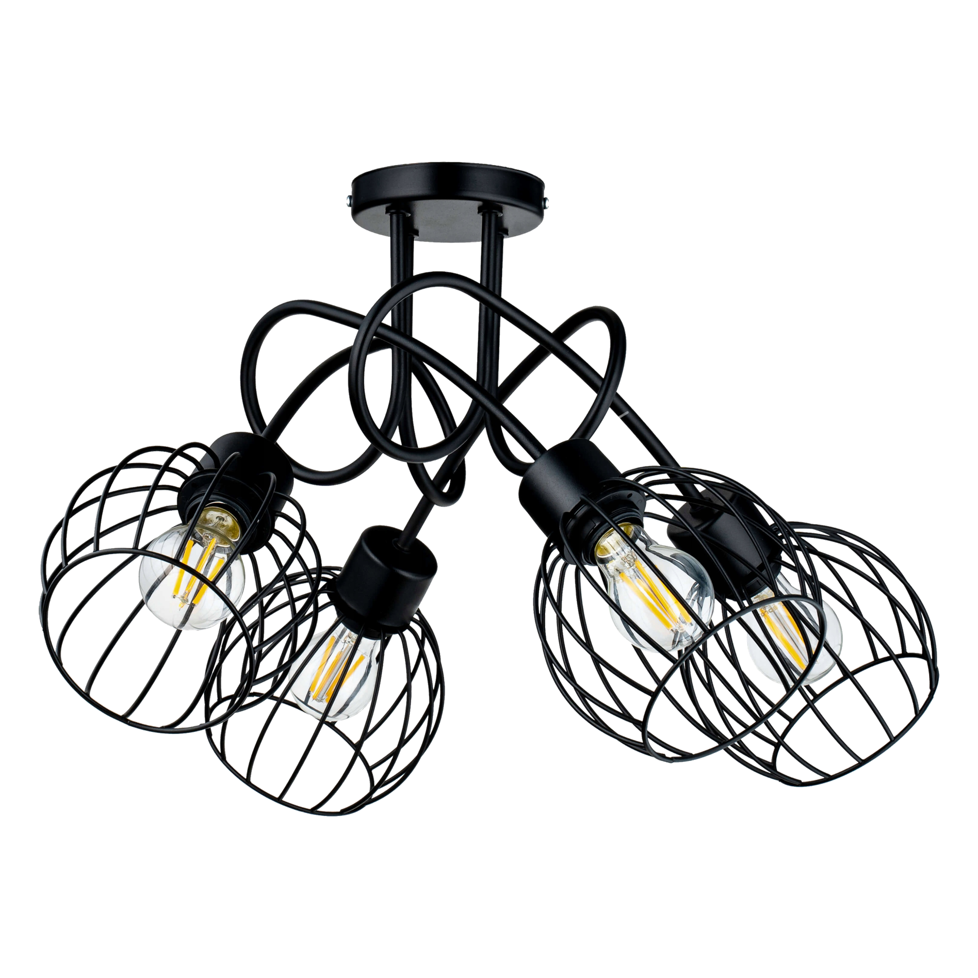 Lampa sufitowa MARBELLA 4xE27 - czarny