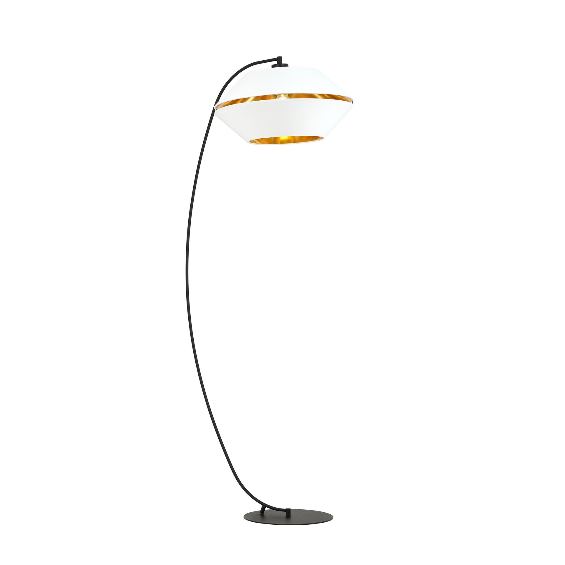 Lampa podłogowa PIANO LP E27 - biały/złoty